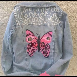 H&M Handpainted Denim Jacket